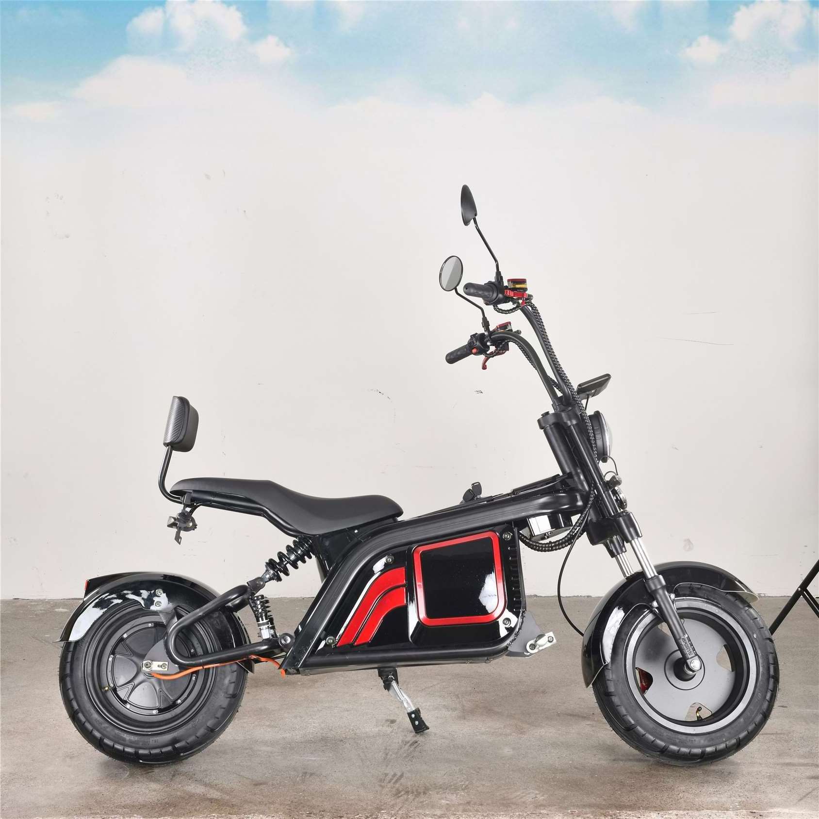 Enclosed Moped Electric Scooter With Seat 2023 1500W China Finance Cheap Kids Pure Four-Wheel Scooter Ce