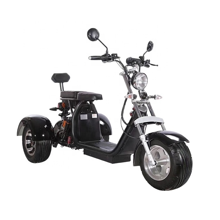 COC/EEC Three wheel bicycle with 2 seat 3 wheel electric scooter citycoco x7 3 wheel motorcycle scooter with removable battery