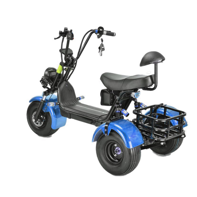 Three-wheel Scooter T58 Hot Selling  Electric 3 Wheel Open Electric Tricycles With Fat Tyre Citycoco Handicapped Scooters