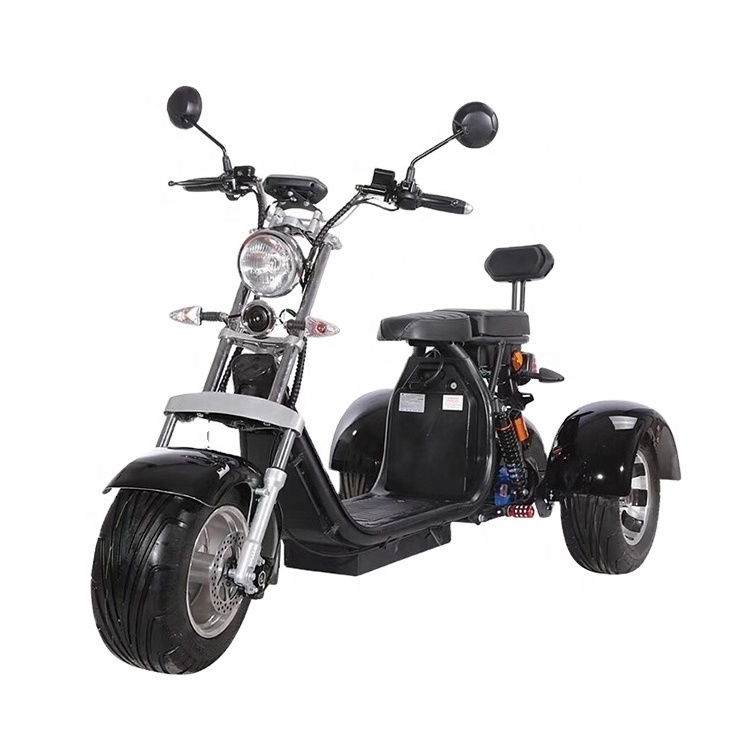 COC/EEC Three wheel bicycle with 2 seat 3 wheel electric scooter citycoco x7 3 wheel motorcycle scooter with removable battery