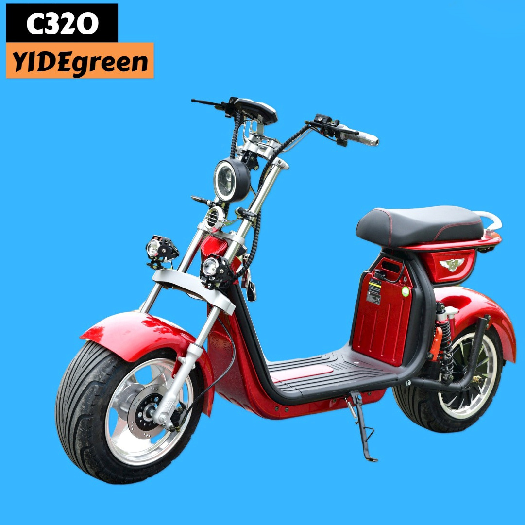 yide 1200W Fat Wheel Waterproof Electric Scooter With Sidecar Italy Uk 90Km/H Accessories Animal Scooters Sales With Seat