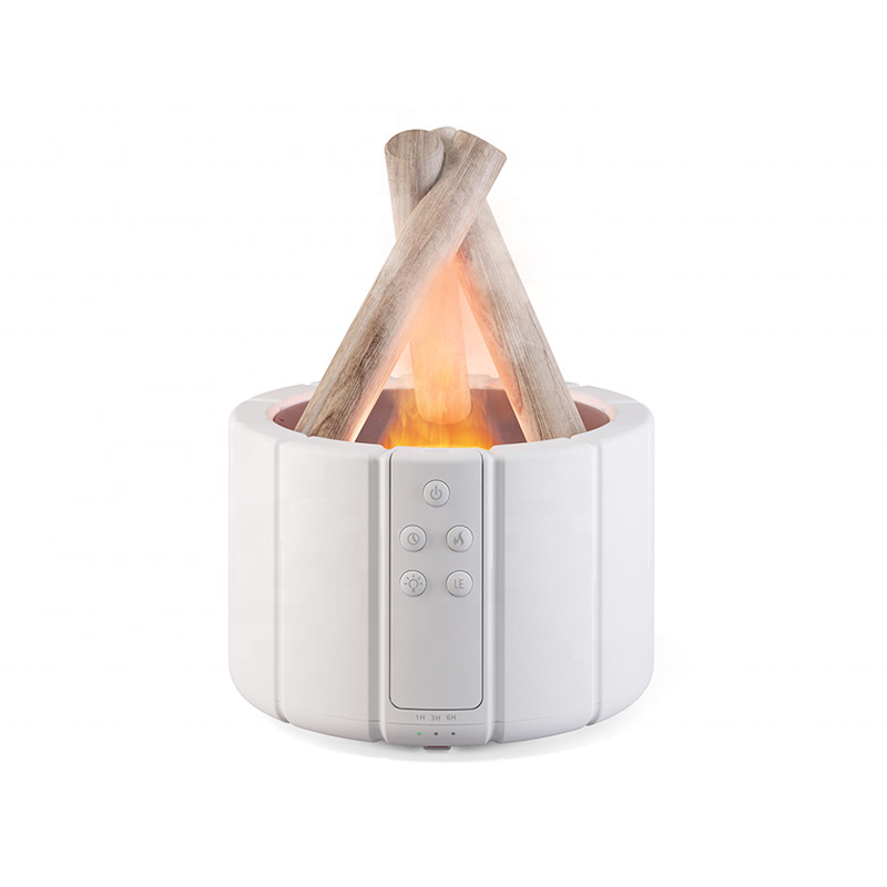 Flame Fireplace Air Aroma Essential Oil Diffuser USB Personal Desktop Noiseless Cool Mist Humidifier  for Home Office Gift