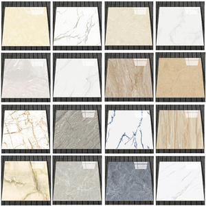 In stock 600 x 600mm factory wholesale  white black  ceramic tile glazed porcelain  floor tile marble slab polished tiles