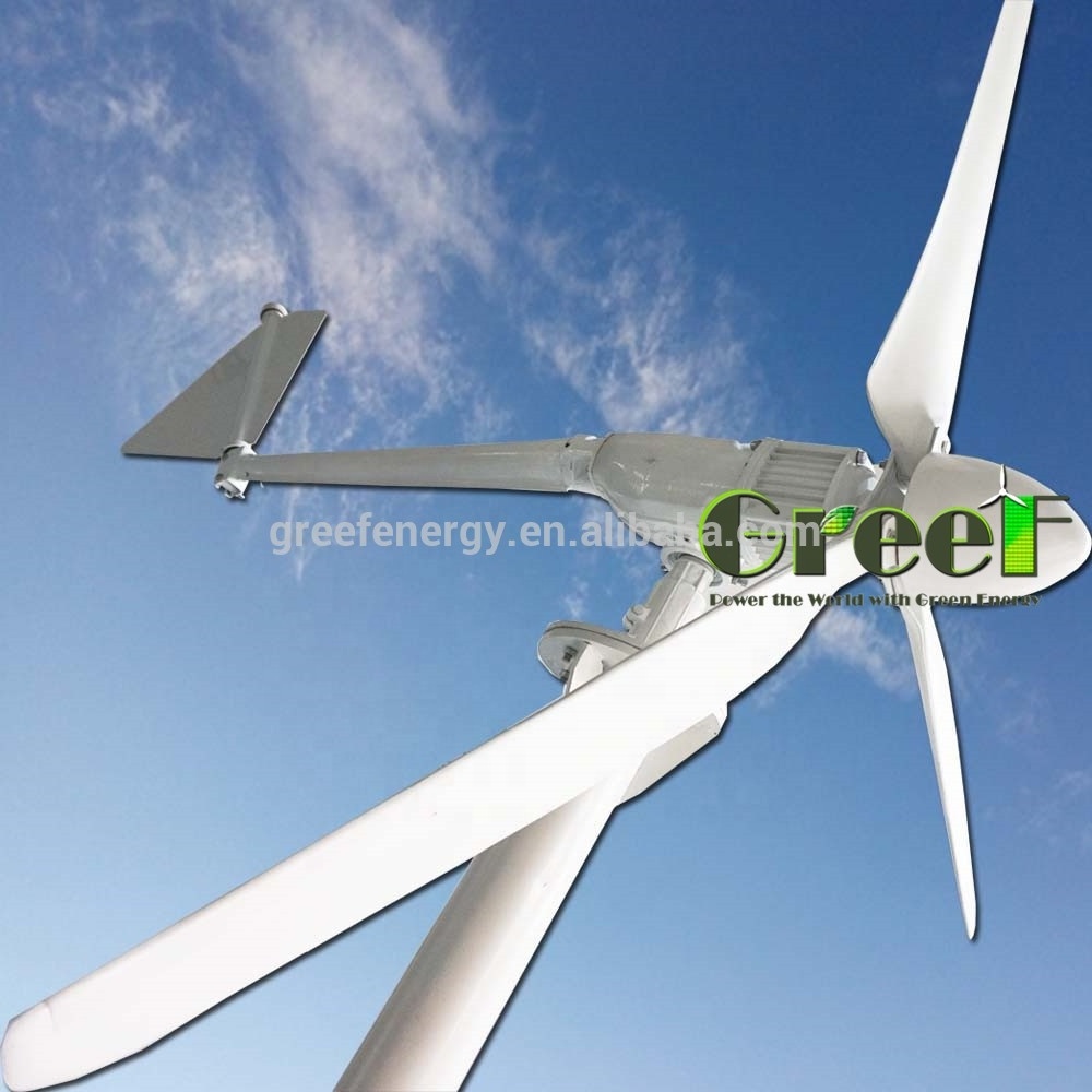 1kw 2kw 3kw 5kw 10kw horizontal wind turbine off grid/on grid system 12v 24v 48v 96v 120v 220v 240v wind generator price