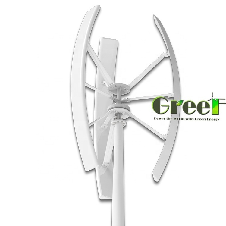 Low Noise 2kw Vertical axis windmill generator home roof mounted wind turbine for sale