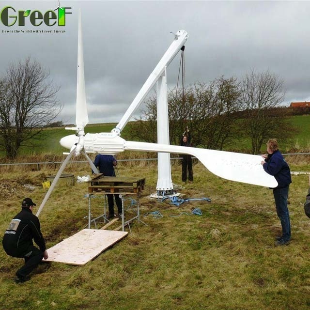 10000 watt 10KW 5000w 5KW horizontal wind turbine magnet generator electric generating windmills for sale