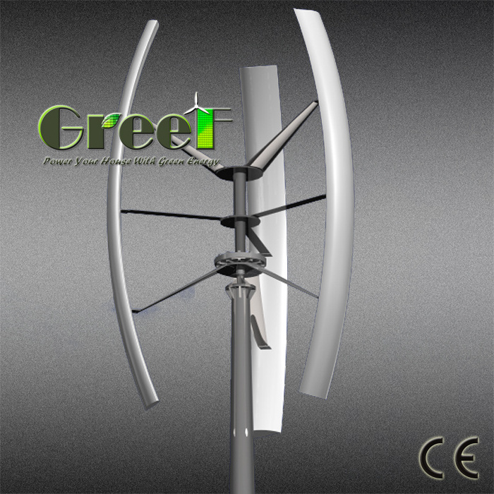 Vertical axis wind turbine for sale, roof-mounted vertical axis wind generator, 1kw vawt wind generator