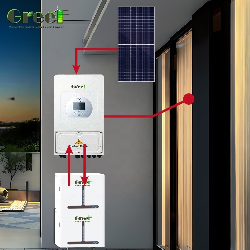 Home 10kw 15kw 20kw 30kw Hybrid solar power complete kit with mono panel and inverter