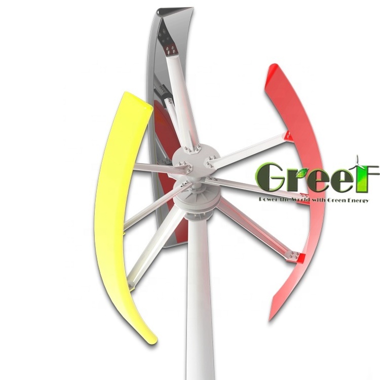 Low Noise 2kw Vertical axis windmill generator home roof mounted wind turbine for sale