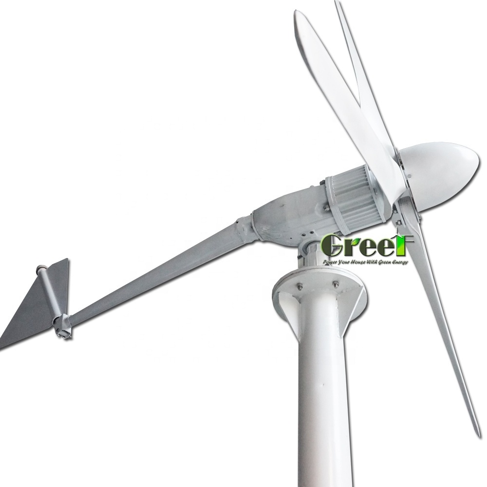 1kw 2kw 3kw 5kw 10kw horizontal wind turbine off grid/on grid system 12v 24v 48v 96v 120v 220v 240v wind generator price