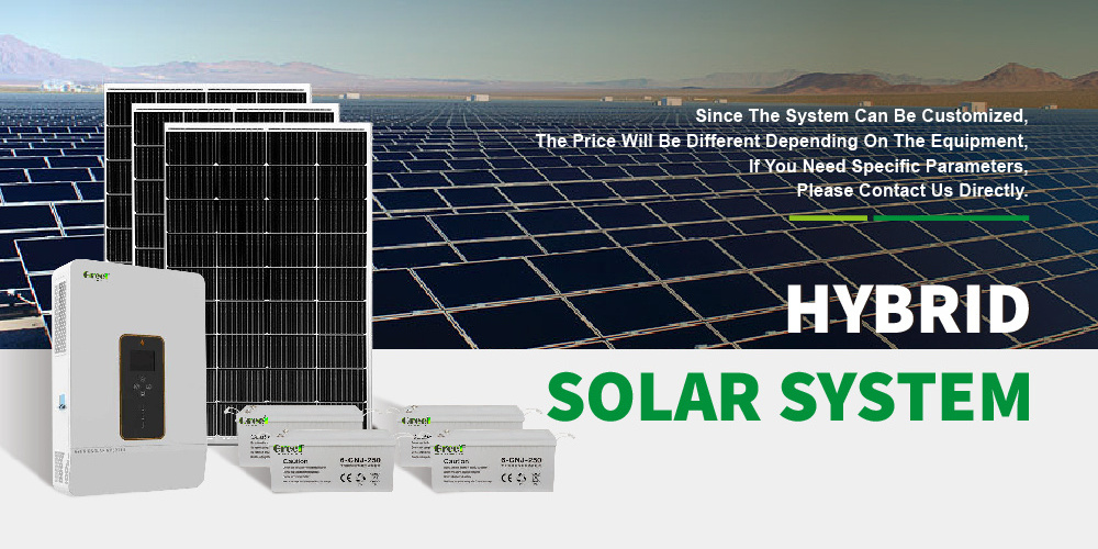 Home 10kw 15kw 20kw 30kw Hybrid solar power complete kit with mono panel and inverter