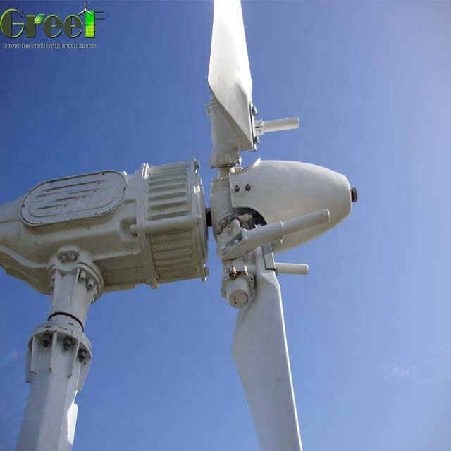 5kW  low start wind speed pitch control horizontal axis wind turbine magnet generator price for home