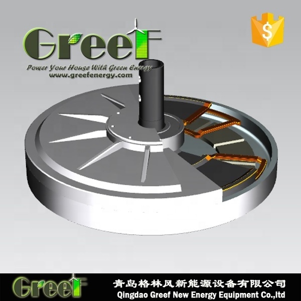 1kw 2kw 3kw 5kw low rpm Coreless Permanent Magnet Wind Generator axial flux coreless generator for wind turbine