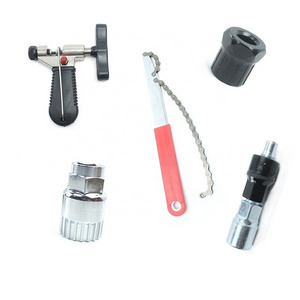 Bike Repair Set Tire Repair Kit Bicycle Crank Puller,Freewheel Chain Whip Cycle Bicycle Cassette Remover Cycling Repair Tool