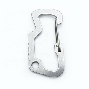 Keyring Bottle Opener Cheap Carabiner Clip High Quality Carabiner Clip With Logo  for Outdoor Camping Hiking Hammock Swing Hook