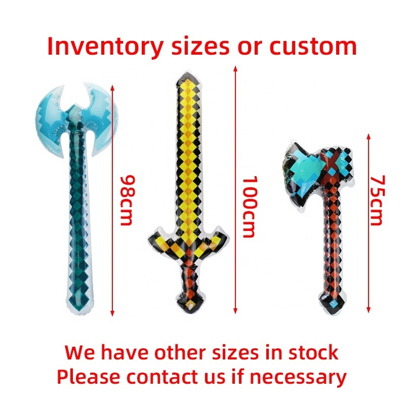 Premium Inflatable Hammer Inflatable Toys For Kids Sword Cheap Inflatable Swords Blow Up Hammers, Halloween Party Supplies Set