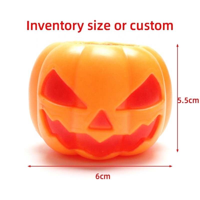 Halloween Toys Pumpkin Head Squeeze Toys For Carnival Halloween Stress Skull Toys Halloween Gift Skull Doll Pumpkin Stress Doll