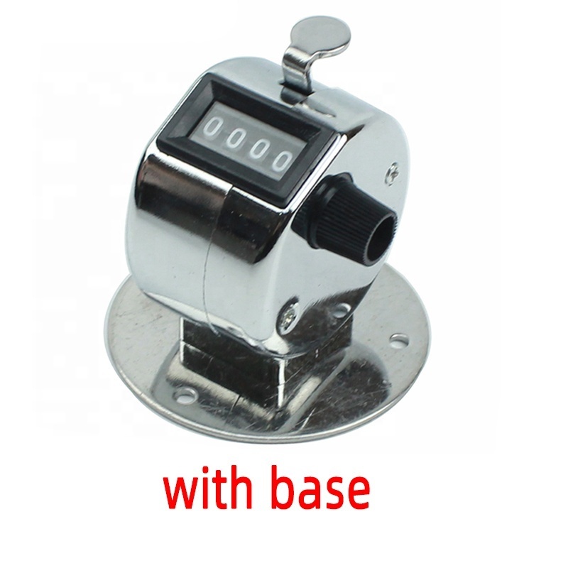 Hand Tally Counter 4 Digit Display Metal Manual Mechanical Stadium Mechanical Counters Coach Referees School Tally Counter