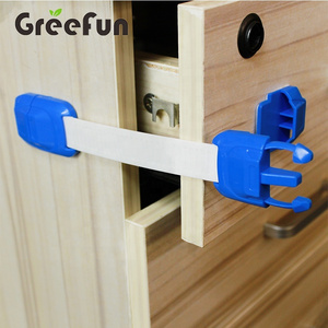 Plastic Refrigerator Door Lock Child Magnetic Cabinet Locks Magnetic Child Safety Lock for Cabinets, Baby Proof Safety Latches