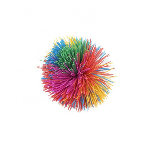 Monkey String Balls Office Stress Toys, Great Sensory Fidget Rainbow Bouncy Pom Stretchy Balls,  Colorful Koosh Balls Toys