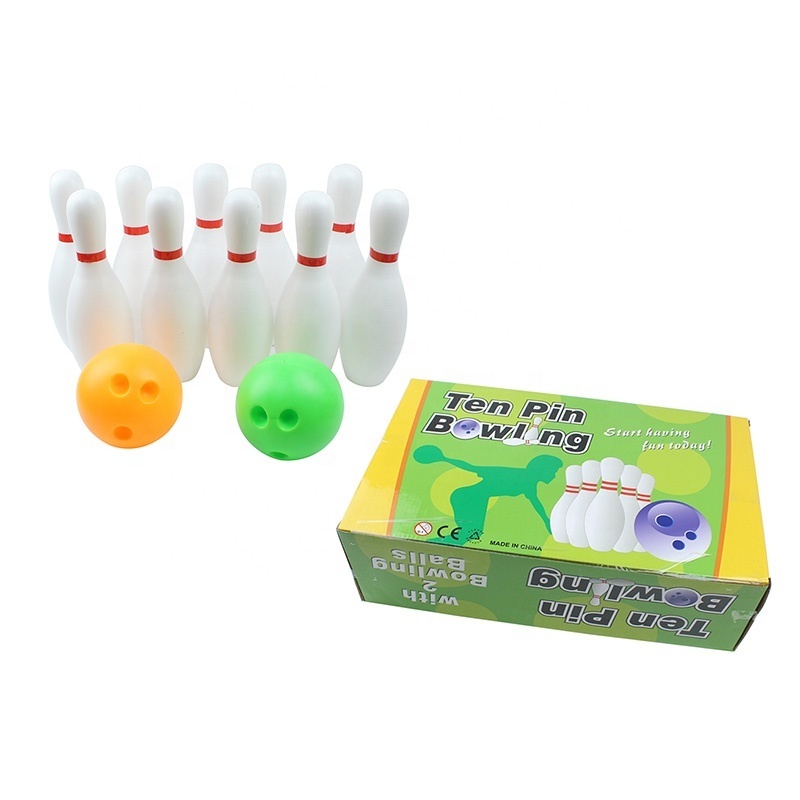 Tenpin Bowling Plastic Pin Ball Game Bowling Children Educational Plastic Funny Bowling Set Equipment 10 Pins, 2 Balls