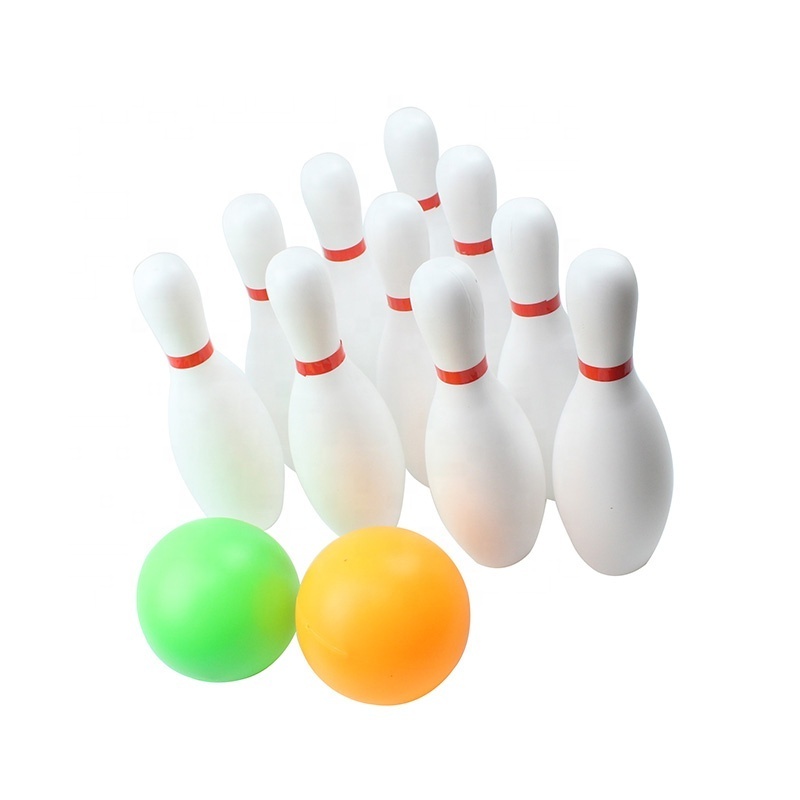 Tenpin Bowling Plastic Pin Ball Game Bowling Children Educational Plastic Funny Bowling Set Equipment 10 Pins, 2 Balls