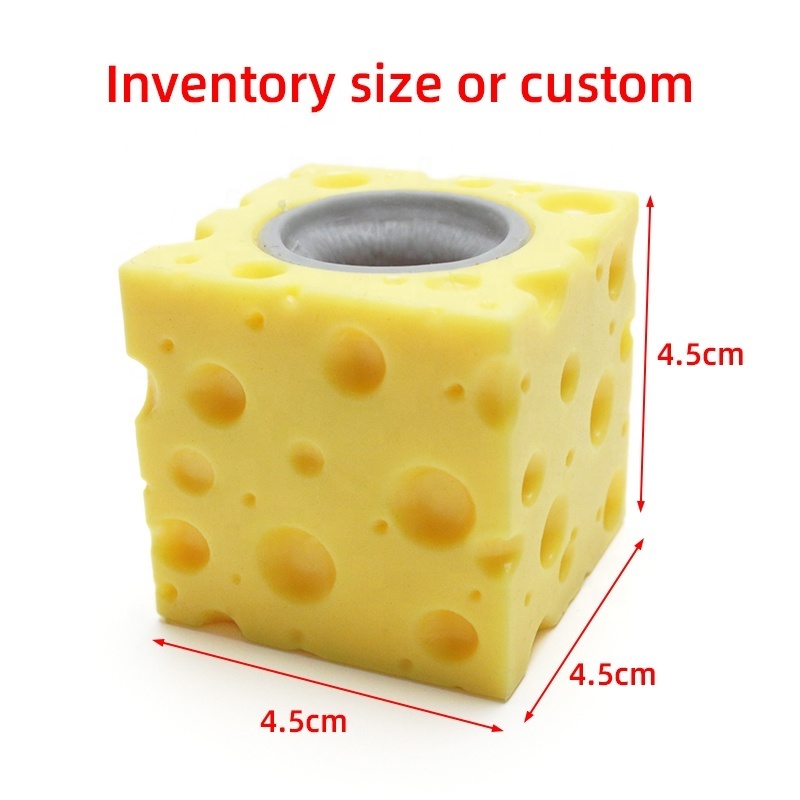 Squeeze Cheese Stress Ball Anti-Stress Mouse Toys For Kids Funny Surprise Mouse Pop Up Squeeze Toys Fidgets Mice in Cheese Toy