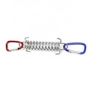 Steel Tension Spring Buckle Tent Guyline Tensioner Tent Rope Buckles Awning Rope Tensioner for Securing Tarps Tent Sunshade