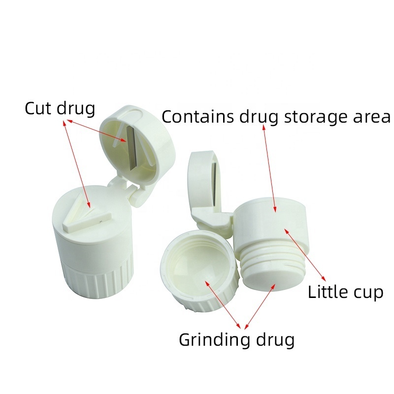 Pill Cutter Eco Friendly Pill Crusher Pill Box Cutter Tablets Medicine Cutting Crusher, Cut Large Drug in Half Tablet Grinder