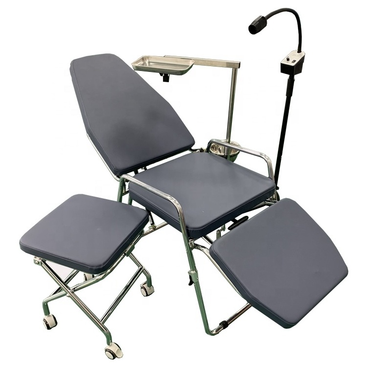 Portable Dental Unit Foldable Dental Chair Patient Chair with wheels