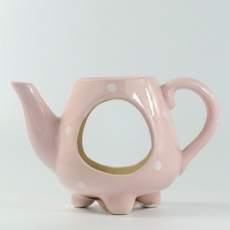 Wholesale Custom Ceramic Teapot Shape Fragrance Oil Burner For Wax Melting Wax Burner For Household Decors