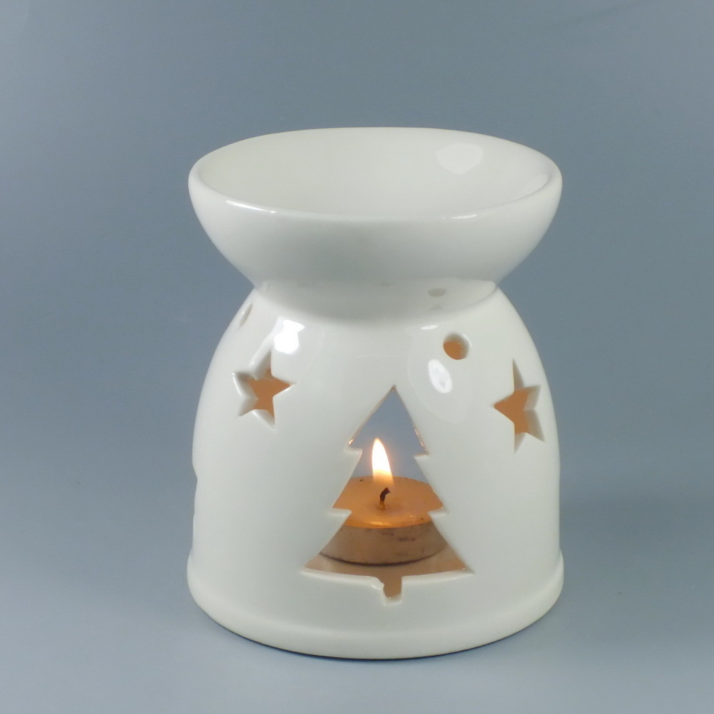 Christmas Tea Light Aroma Tarts Holder Diffuser Candle Wax Warmer Oil Burner Aromatherapy Ceramic Fragrance