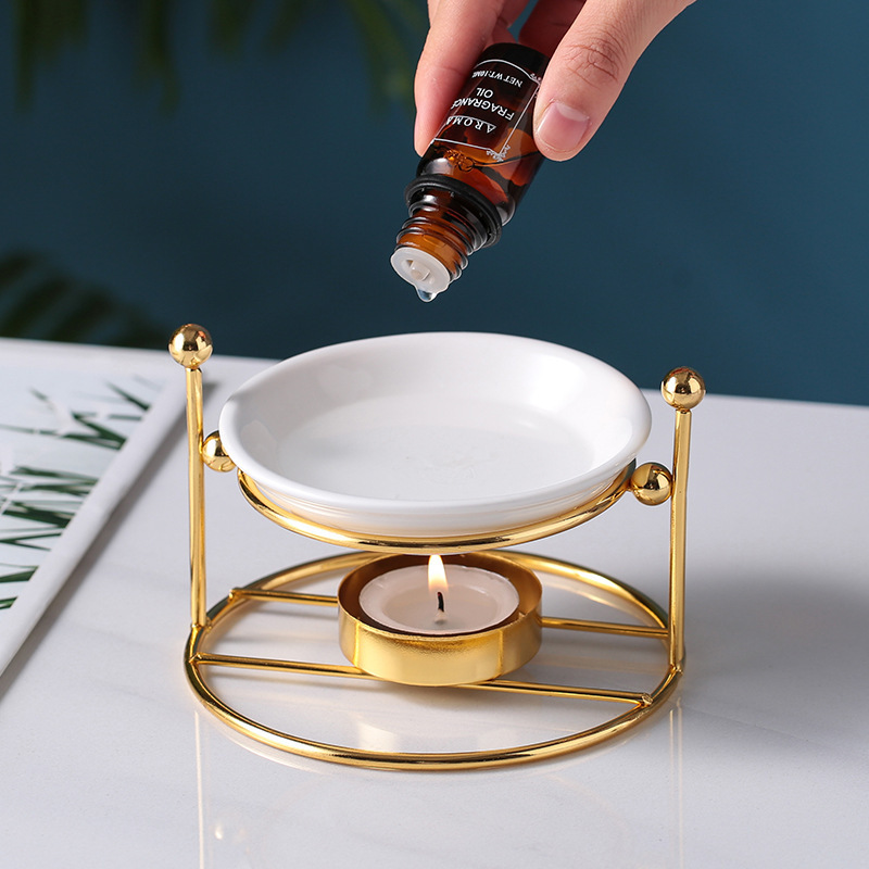 Ceramic Candle Aromatherapy Burner Essential Oil Burner Iron Furnishing Decoration Burner