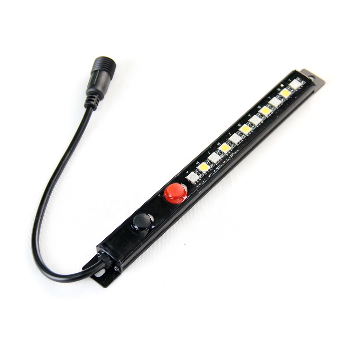 DC12/10-16V Black oxidation process two-color switch hard LED light strip camping waterproof high lighting for RVs