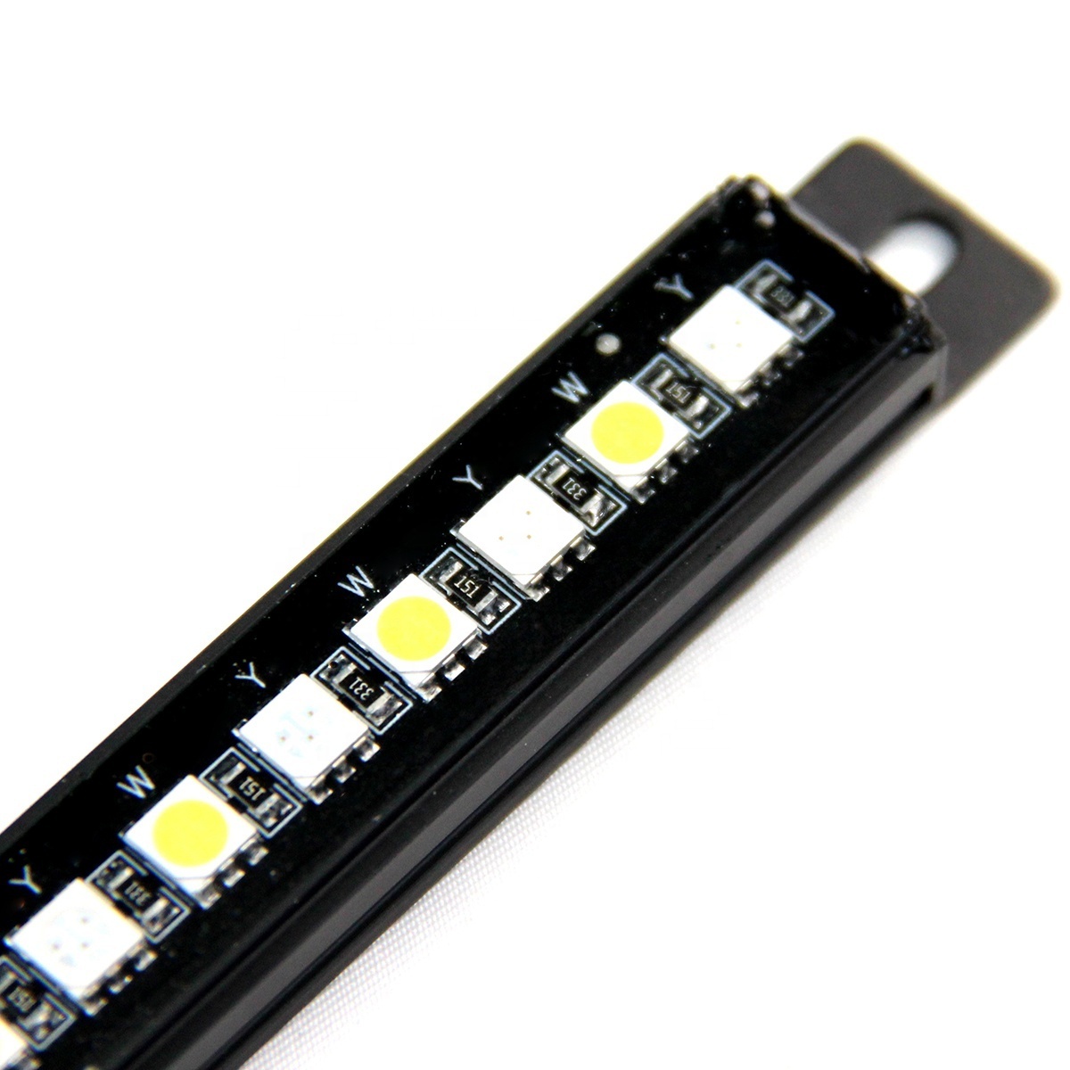 DC12/10-16V Black oxidation process two-color switch hard LED light strip camping waterproof high lighting for RVs