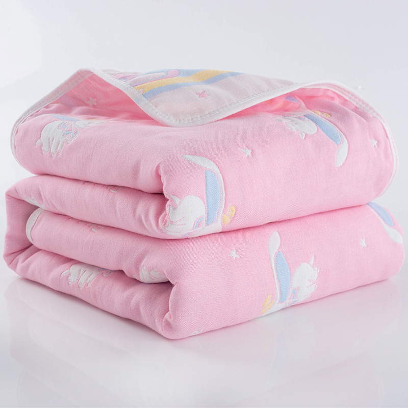 Wholesale 80*80 cm 100% Cotton 6 Layers Baby Blanket Soft Newborn Swaddle Blanket