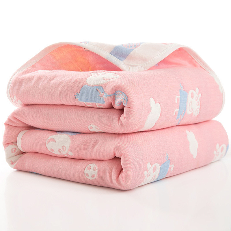 Wholesale 80*80 cm 100% Cotton 6 Layers Baby Blanket Soft Newborn Swaddle Blanket