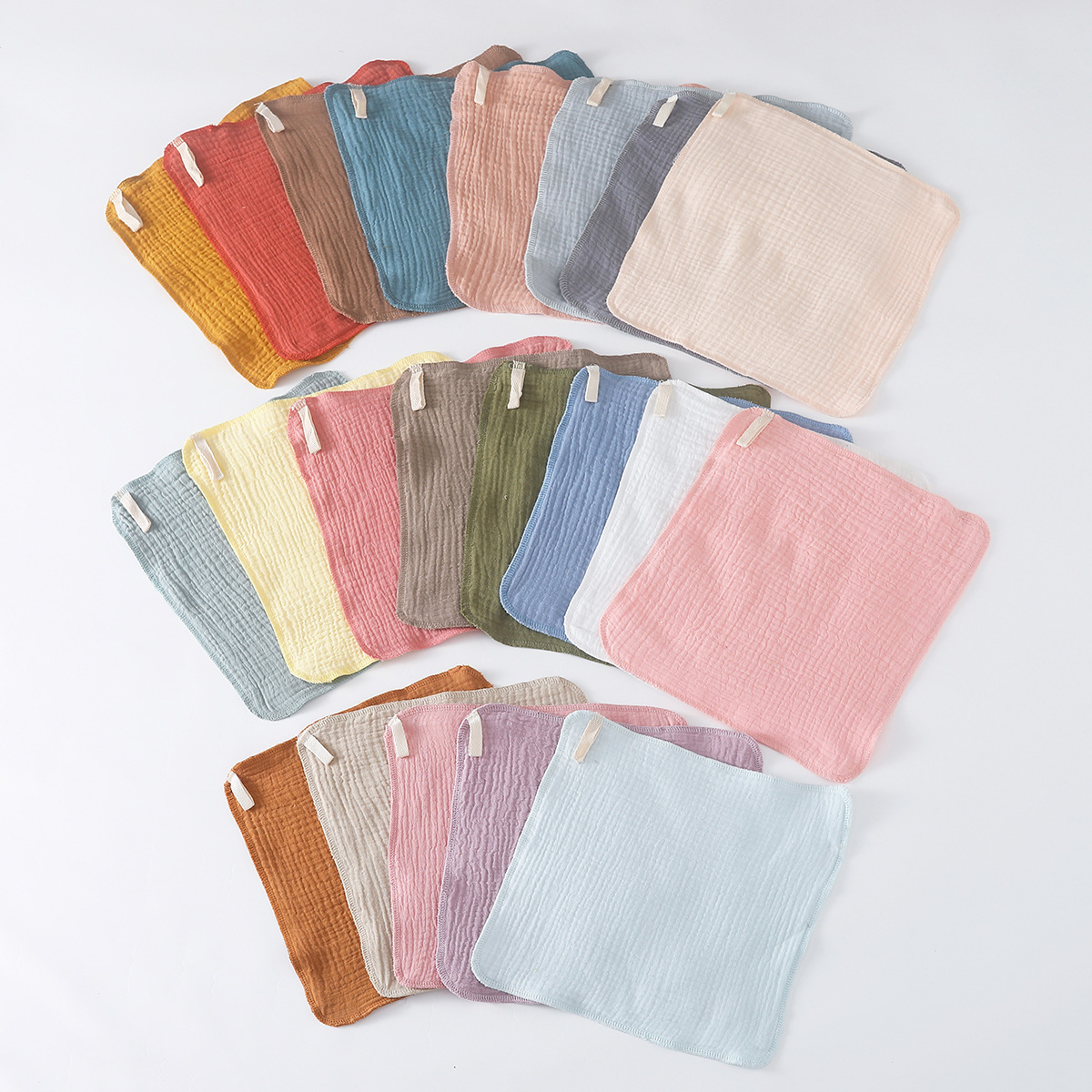 100% cotton Newborn 4 layers Super Soft Washcloths Muslin Face Cloth Baby Towel Burp cloth