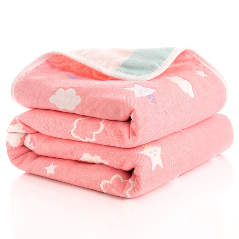 Wholesale 80*80 cm 100% Cotton 6 Layers Baby Blanket Soft Newborn Swaddle Blanket