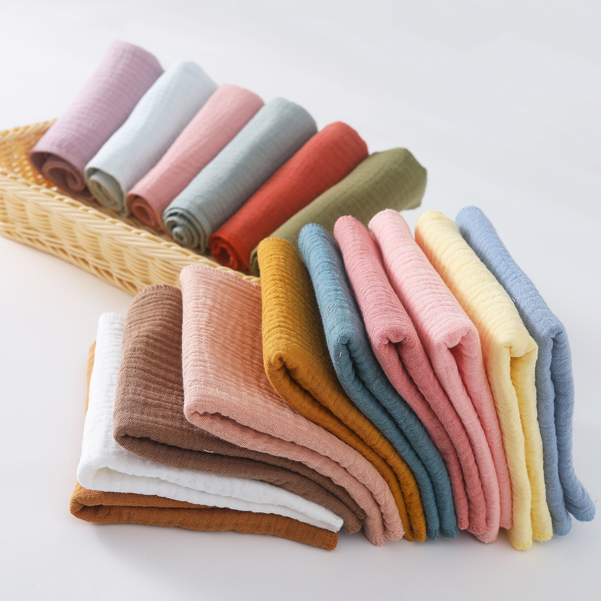 100% cotton Newborn 4 layers Super Soft Washcloths Muslin Face Cloth Baby Towel Burp cloth