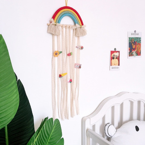 Kids Room Decoration Rainbow wall hanging hair Accessories Storage Belt for girls