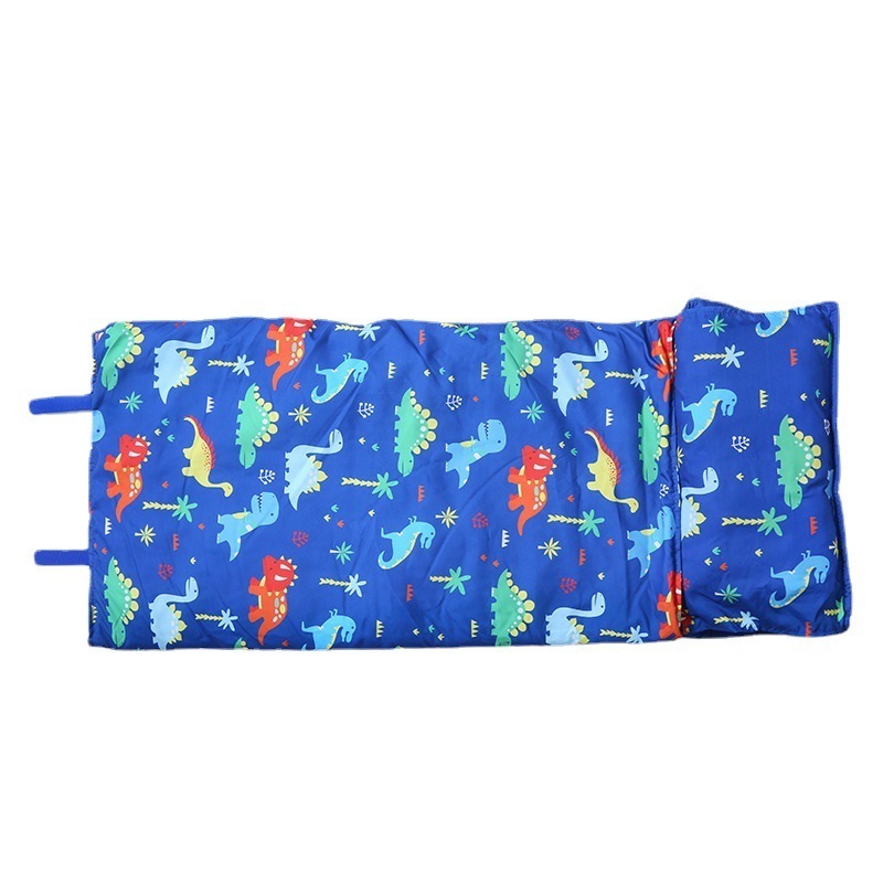 Wholesale Kindergarten School Printed Nap Mat with Removable Pillow Portable Toddler Nap Mat For Kids