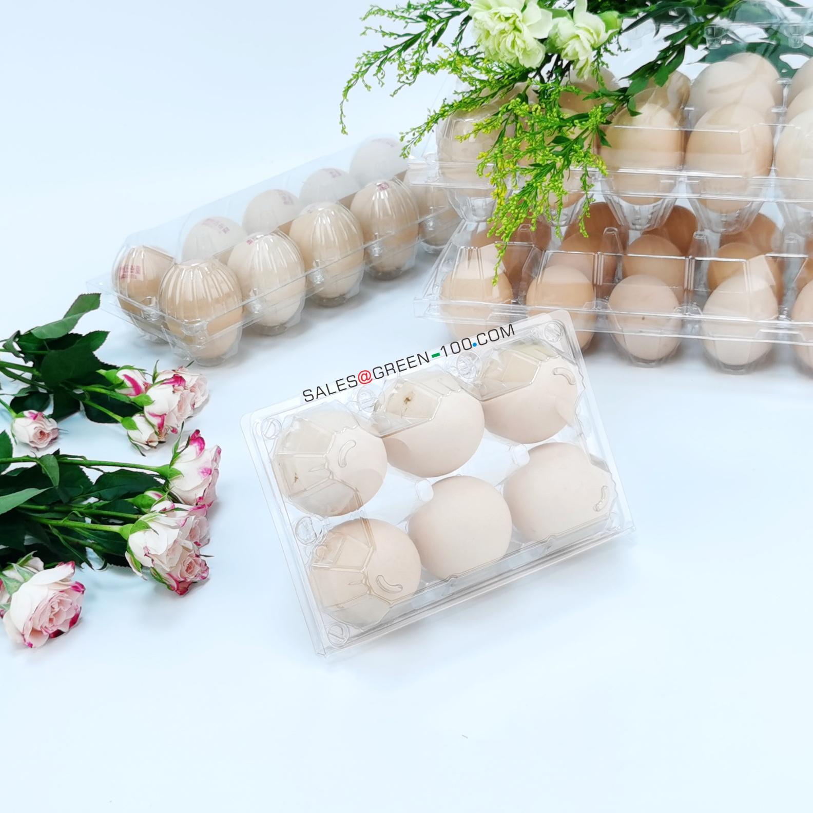 6PCS grain egg box packaging for chicken egg tray packaging egg package