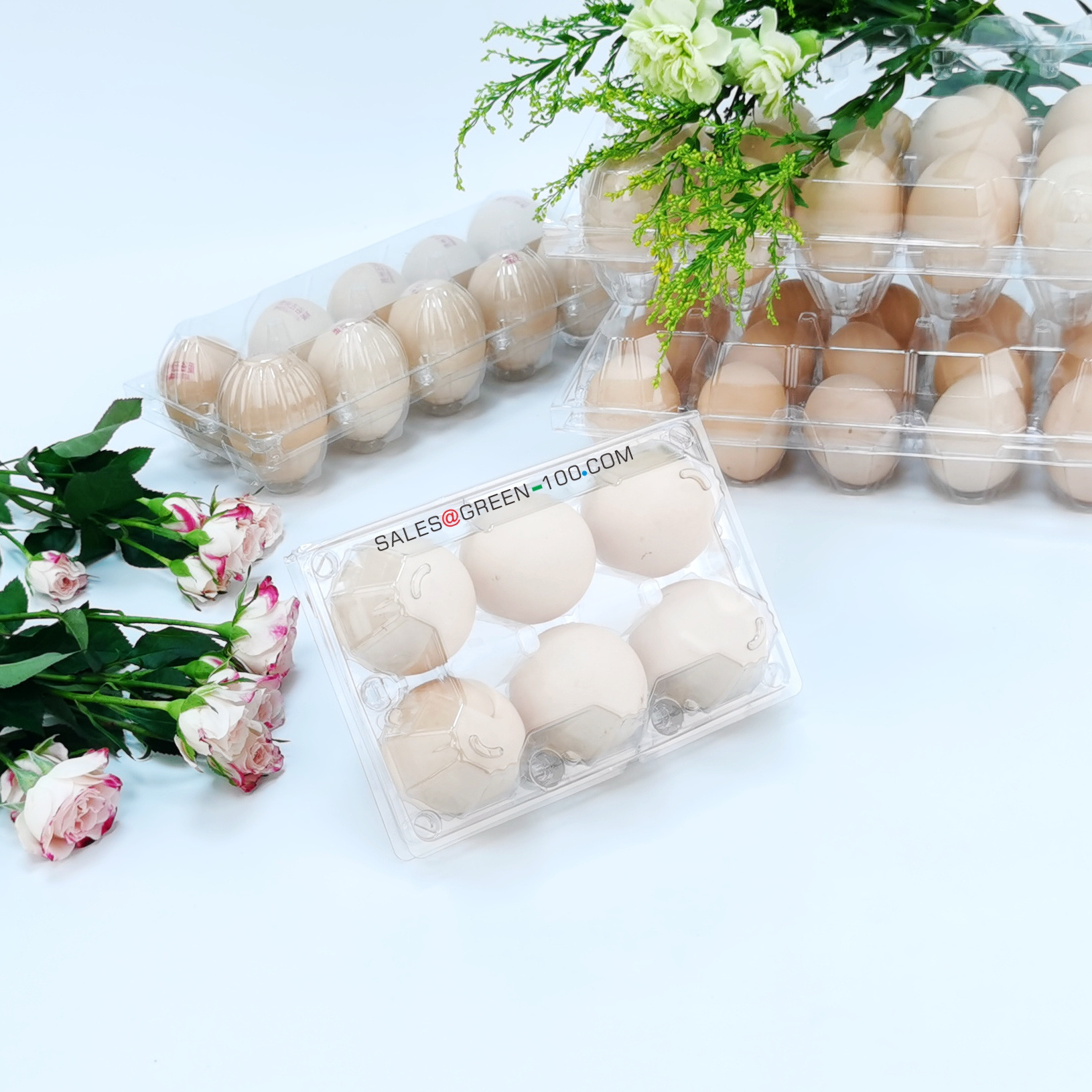 6PCS grain egg box packaging for chicken egg tray packaging egg package