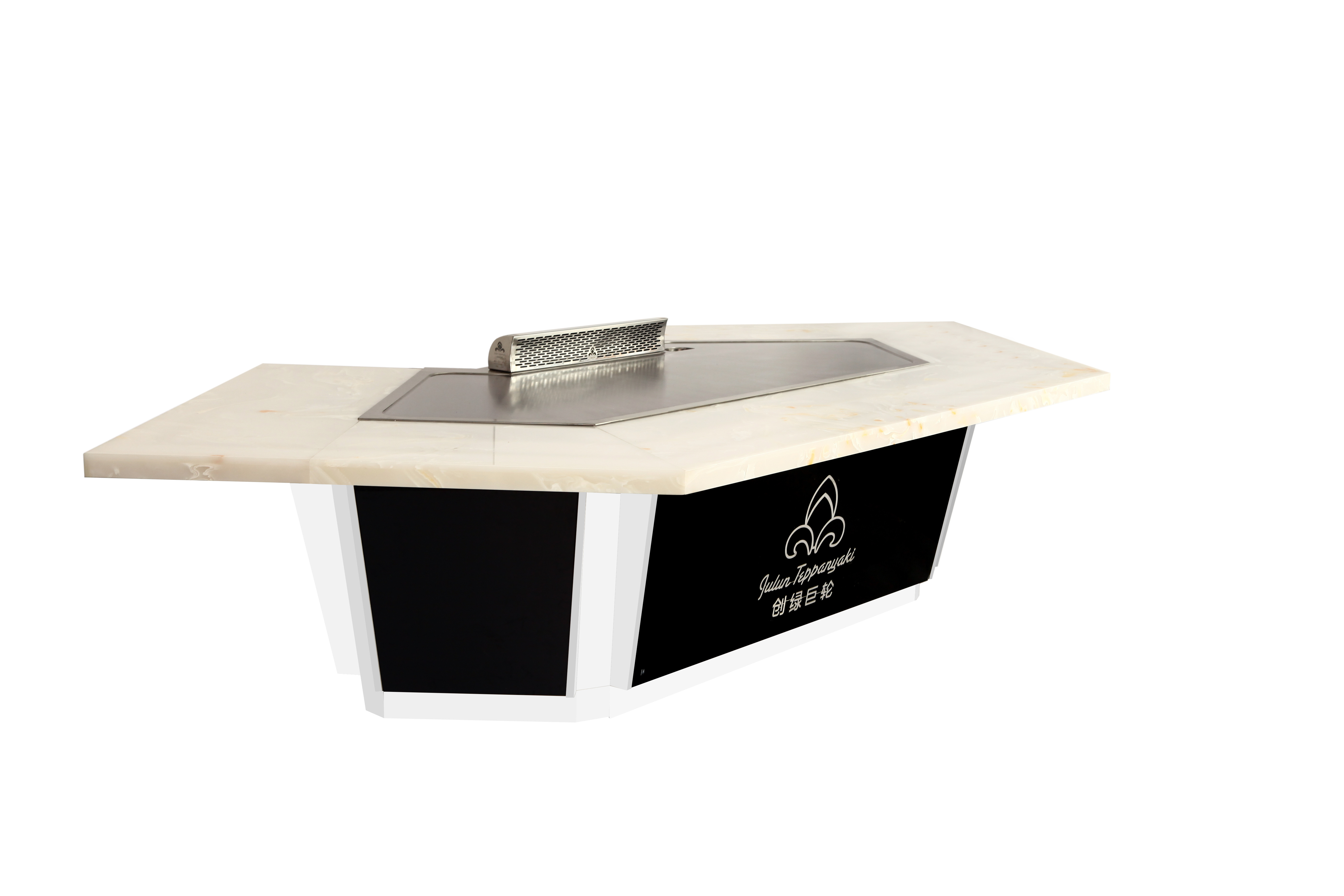 Multifunction Flat Top Hibachi Grill Table Built In Air Blower Teppanyaki  Table Grill