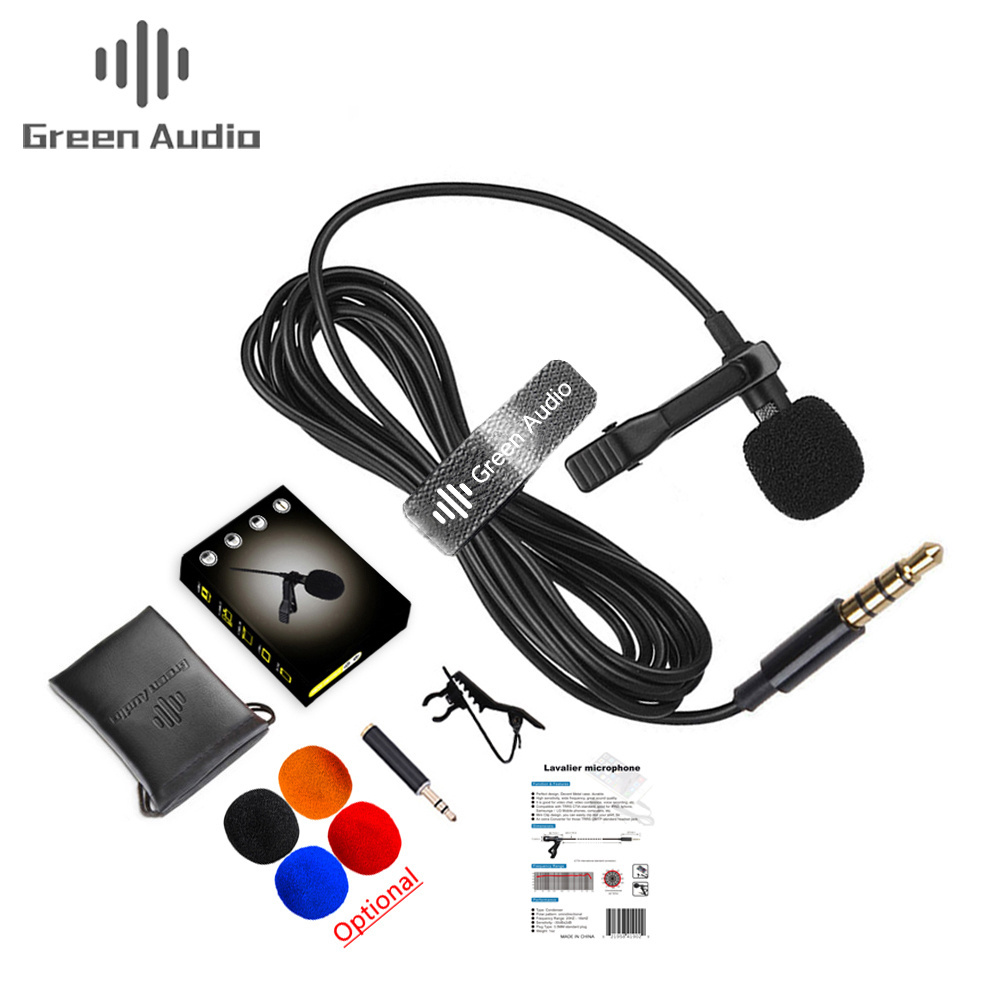 GAM-141S Clip-on Collar clip Microphone 3.5mm Jack Mini Wired Condenser Mic for Smartphones Laptop micro cravate