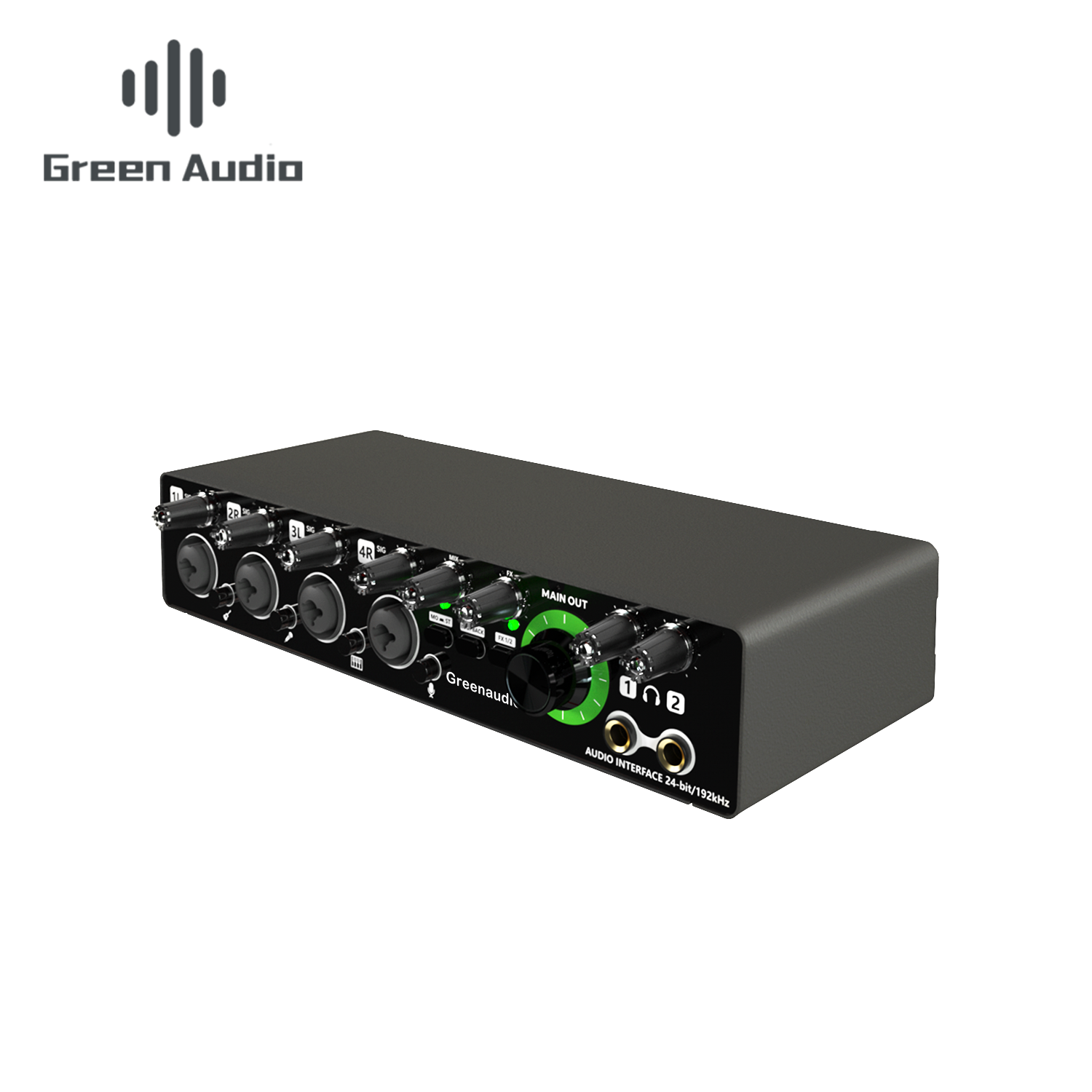 GAX-MD44 The Newest 4 Channel Audio Sound Card 4 in 4 Interface de Audio for Podcast Recording Music Instrument