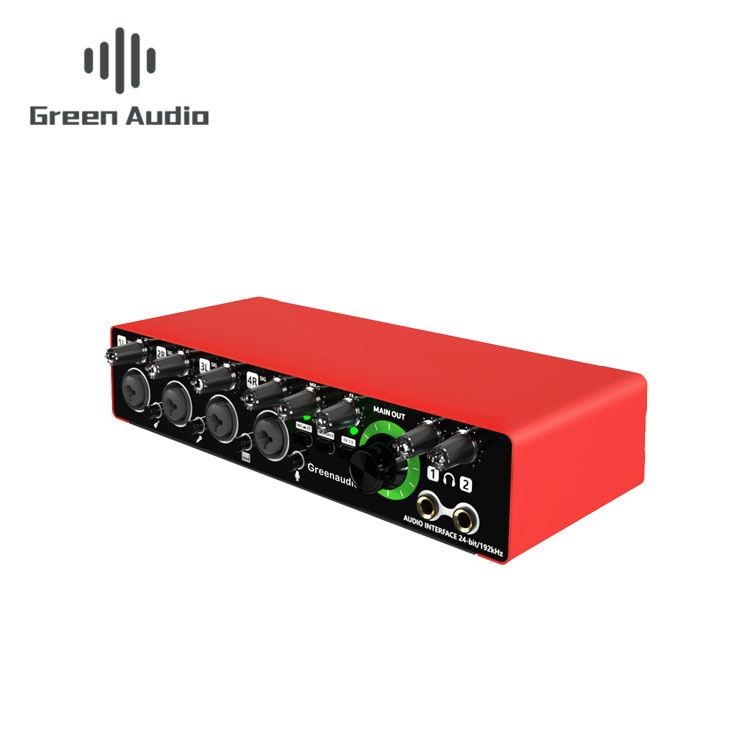 GAX-MD44 The Newest 4 Channel Audio Sound Card 4 in 4 Interface de Audio for Podcast Recording Music Instrument