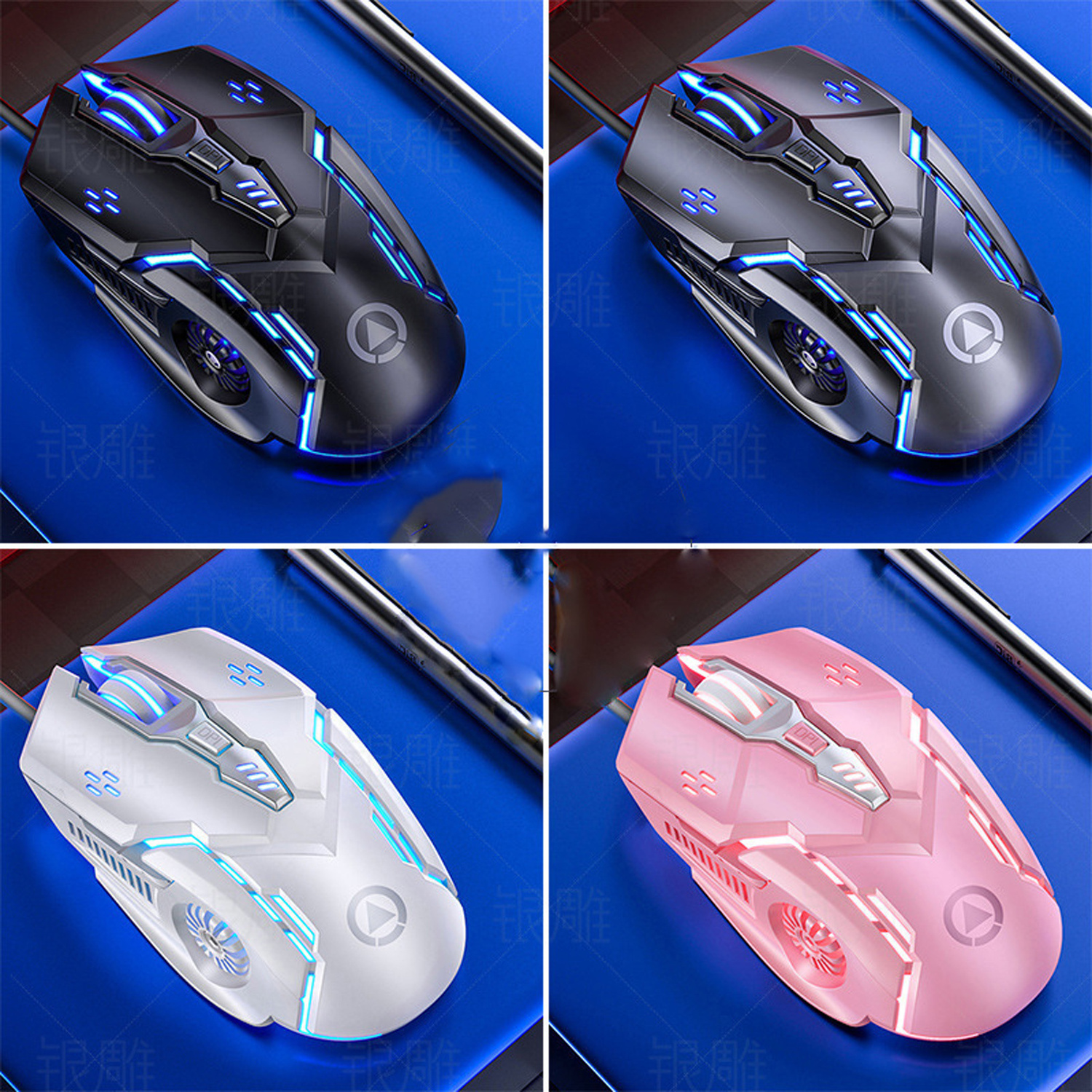 GAZ-M01 2022 Latest Game Gaming Mouse 7-Color RGB Breathing Led Light Pc Laptop Universal Usb Wired Mouse