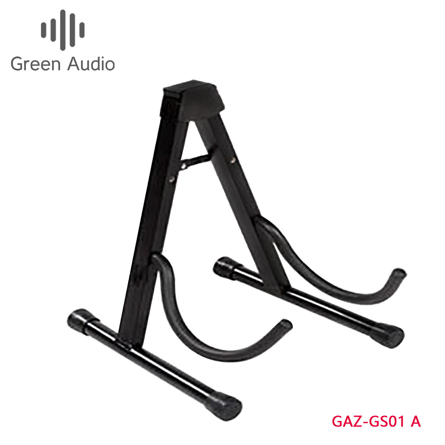 GAZ-GS01 Professional Decorative Black Music A Frame Portable Electric Guitar Folding Stand Bakelite Guitar Display Stand